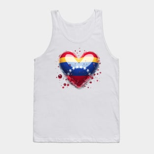 Venezuela Flag Heart Tank Top